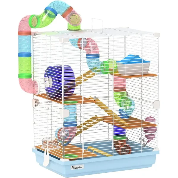 18" 5 Tier Hamster Cage with Tubes and Tunnels